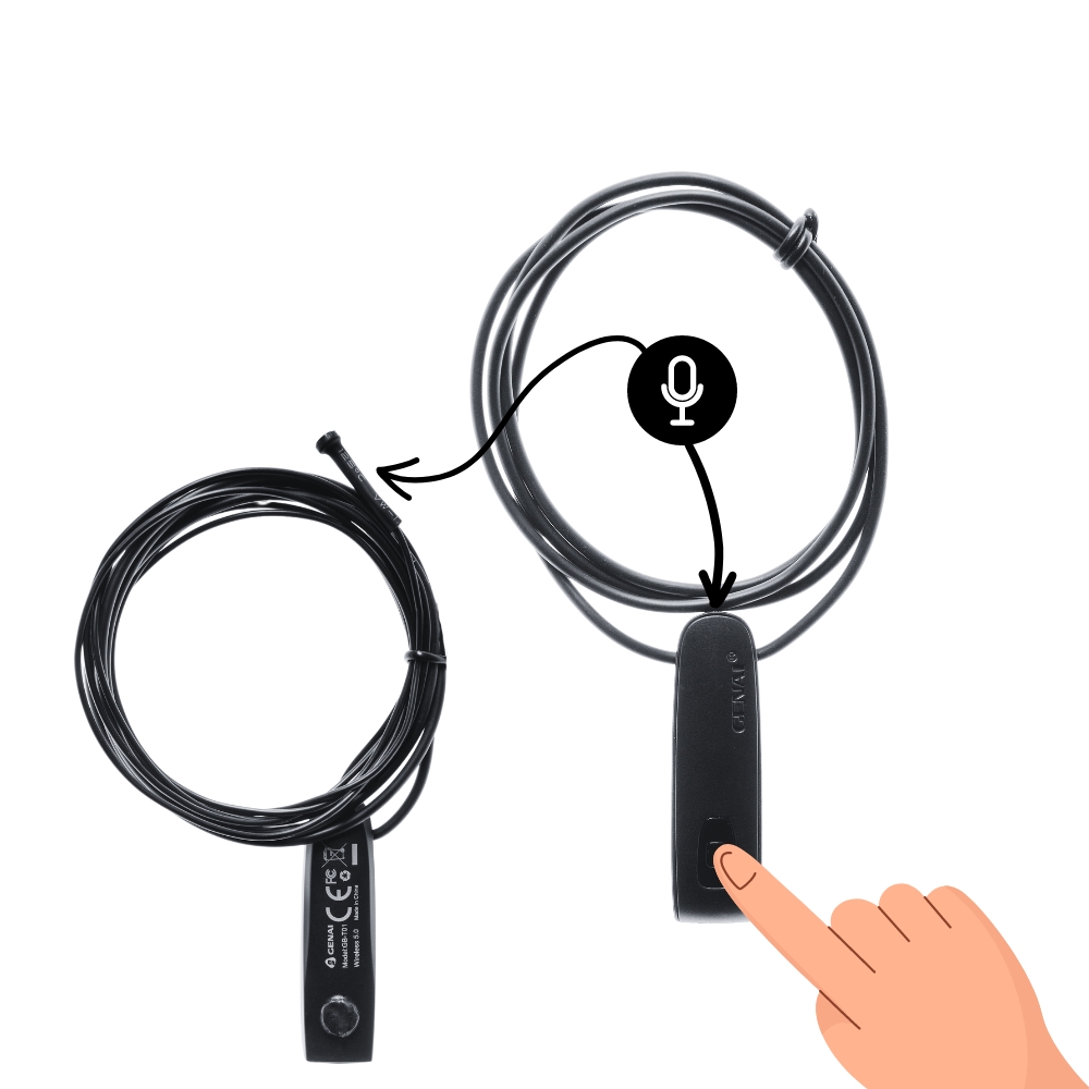 Buttons and Microphone Vip Pro Bluetooth Spy Earphone