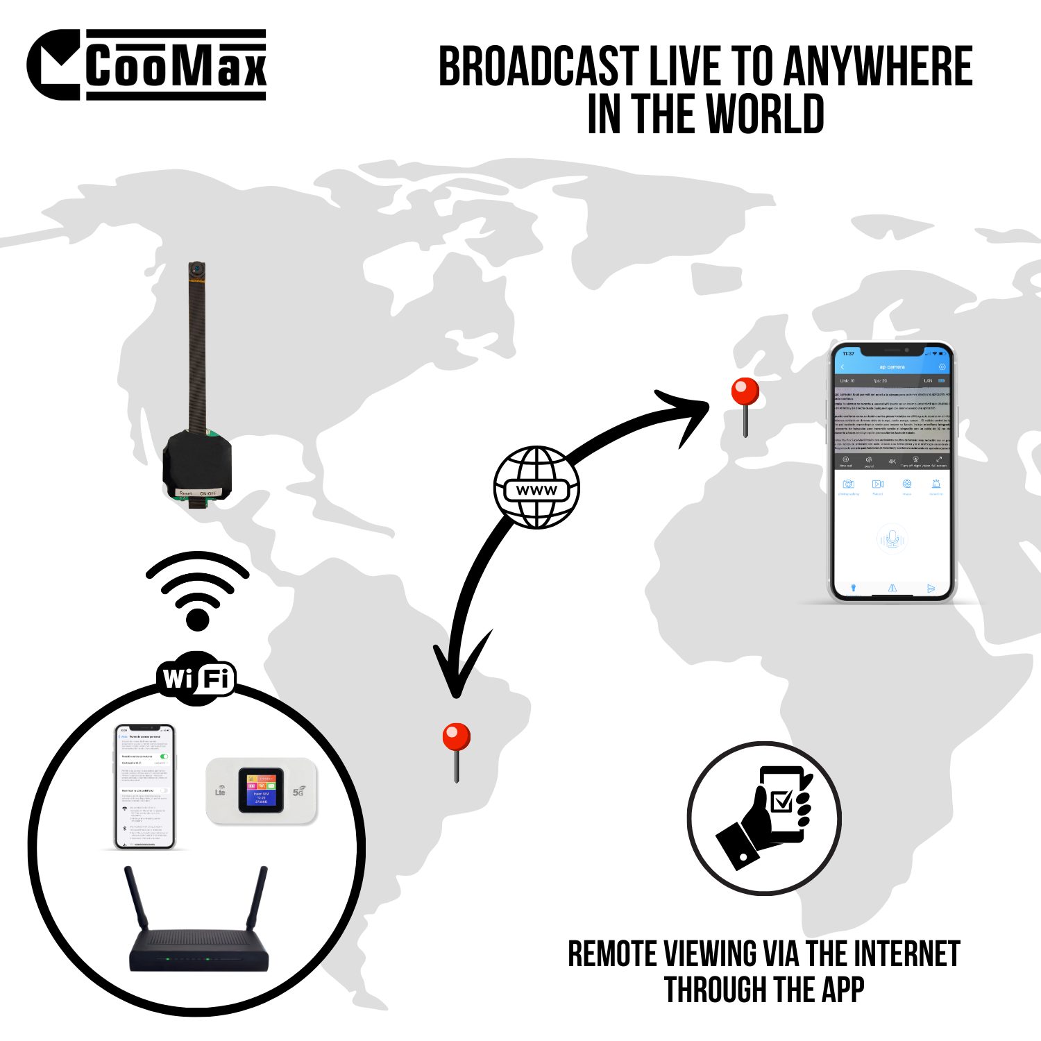 Hidden Wifi Spy Camera For Exams Remote View