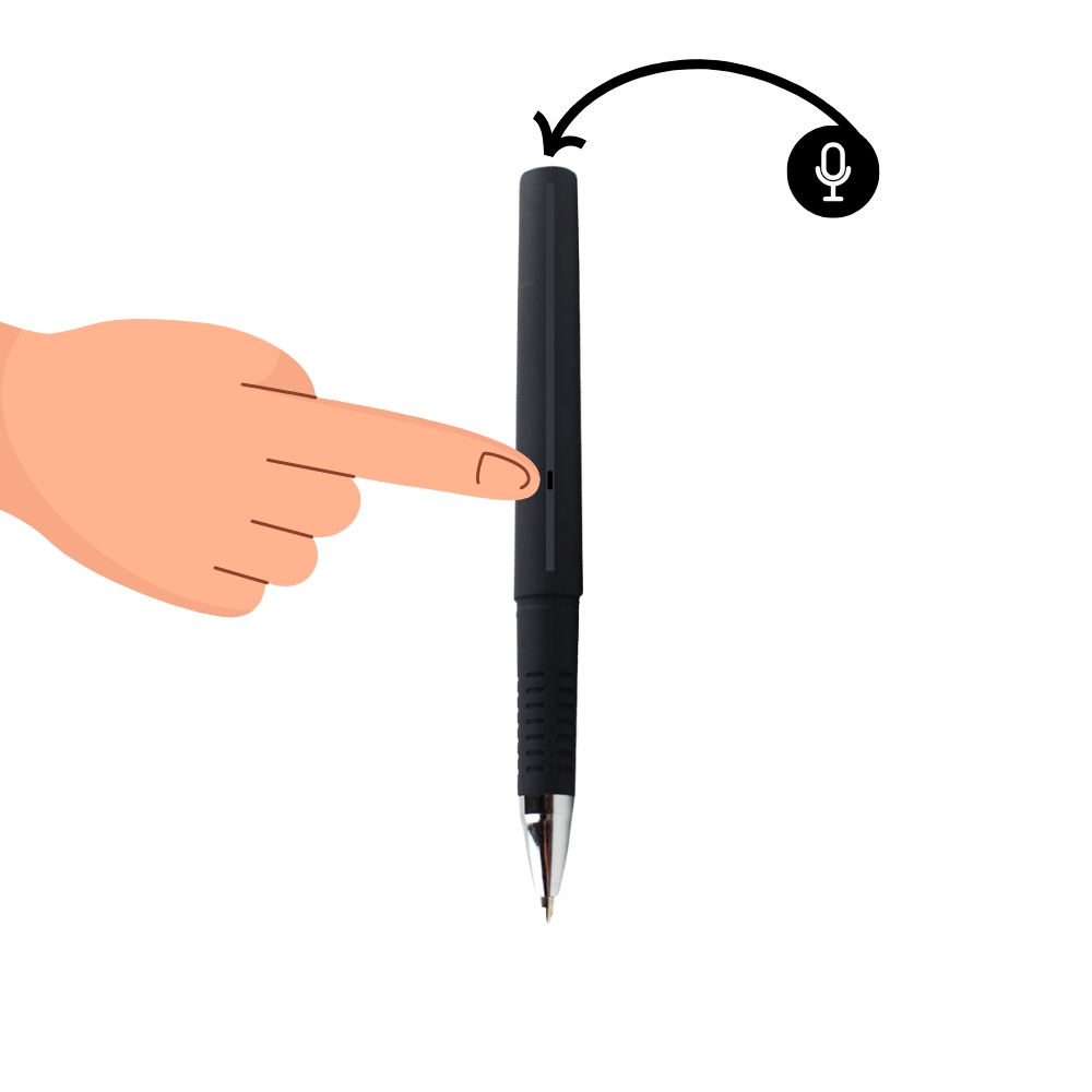 button and microphone bluetooth pen