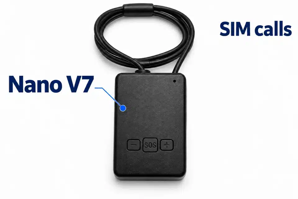 Black Nano V7 controller and loop, with a separate SIM-calls mode label.